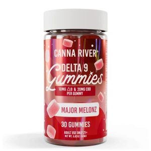 Canna River Full Spectrum Delta 9 THC Gummies 10mg Delta 9/20mg CBD Major Melonz