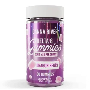 Canna River Delta 8 THC Gummies 25mg/unidade 30 unidades Dragon Berry