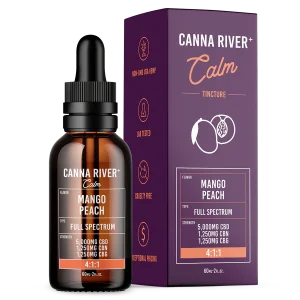 Canna River Full Spectrum Calm Tincture CBD/CBN/CBG 4:1:1 - 7500mg/60ml Mango Peach