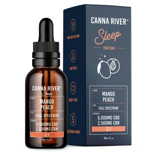 Canna River Full Spectrum Sleep Tincture CBD/CBN 2:1 - 7500mg/60ml Mango Peach