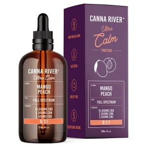 Canna River Full Spectrum Ultra Calm Full Tincture CBD/CBN/CBG 6:1:1 - 20000mg/120ml Mango Peach