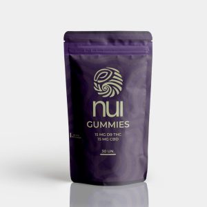Nui Life Gummy 15mg CBD : 15mg THC 30 gummies