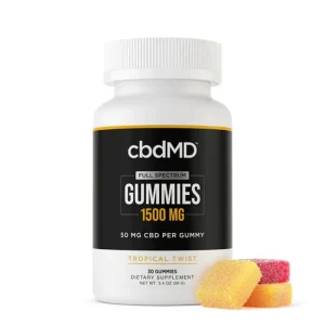 CbdMD Gummies Full Spectrum CBD 1.500mg 30 Gummies - Tropical Twist