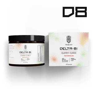 HempLucid Gummies Cubes Delta 8 THC 750mg 30 Unidades - Watermelon