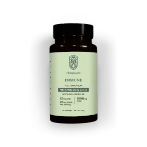 HempLucid Capsules Immune Boost Full Spectrum D3 & Zinc CBD/CBDA 1.500mg 30 Unidades
