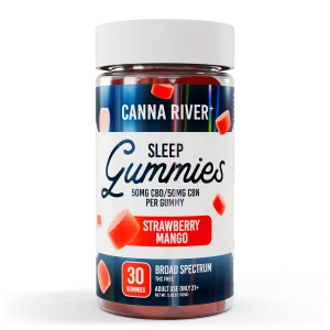 Canna River Full Spectrum Sleep Gummies 50mgCBD/50mg CBN 30 gummies Strawberry Mango