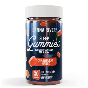 Canna River Full Spectrum Sleep Gummies 50mgCBD/50mg CBN 30 gummies Strawberry Mango