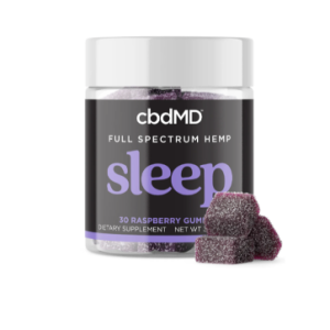 CbdMD Sleep Gummies Full Spectrum CBD 1.500mg 30 Gummies - Raspberry
