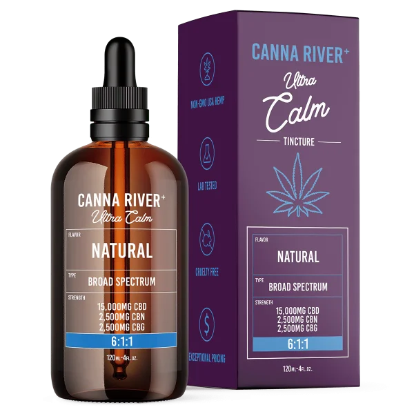 Canna River Broad Spectrum CBD/CBN/CBG Ultra Calm Tincture 20.000mg 120ml Natural