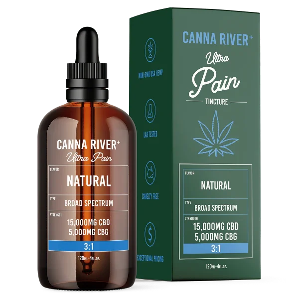 Canna River Broad Spectrum CBD/CBG Ultra Pain Tincture 3:1 20.000mg 120ml Natural