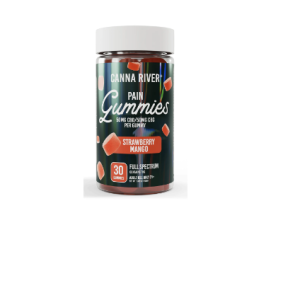 Canna River Full Spectrum Pain Gummies 50mgCBD/50mg CBG 30 gummies Strawberry Mango