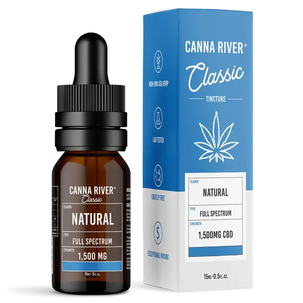 Canna River Full Spectrum CBD Classic Tincture – 1500mg/15ml Natural