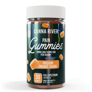 Canna River Full Spectrum Pain Gummies 50mgCBD/50mg CBG 30 gummies Passion Orange Guava