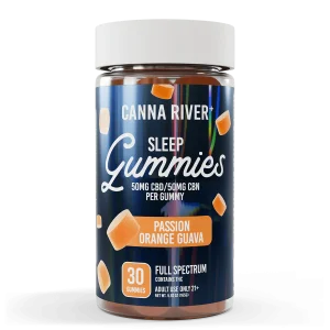 Canna River Full Spectrum Sleep Gummies 50mgCBD/50mg CBN 30 gummies Passion Orange Guava