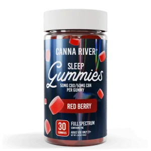 Canna River Full Spectrum Sleep Gummies 50mgCBD/50mg CBN 30 gummies Red Berry