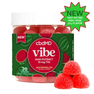 CbdMD Delta 9 THC Nano Gummies 10mg THC 20 Gummies - Watermelon