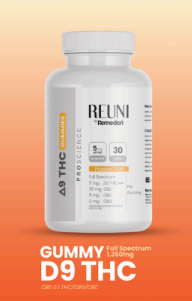 Reuni Delta 9 Full Spectrum Gummy - TCH 1:5 CBD 1350mg 30 Unidades