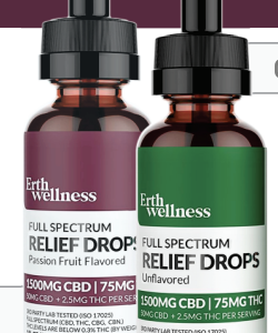 Erth Wellness Full Spectrum Relief Drops 1.500mg CBD | 75mg THC 30ml